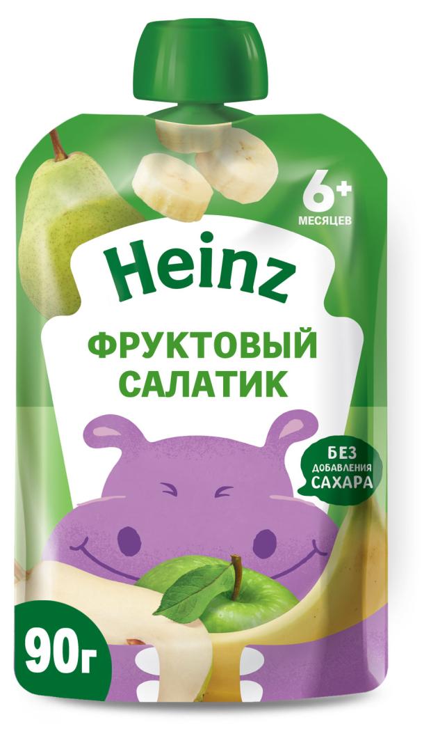 Пюре Heinz Фруктовый салатик с 6 мес., 90 г пюре фруктовое маленькое счастье фруктовый салат с 5 мес 90 г