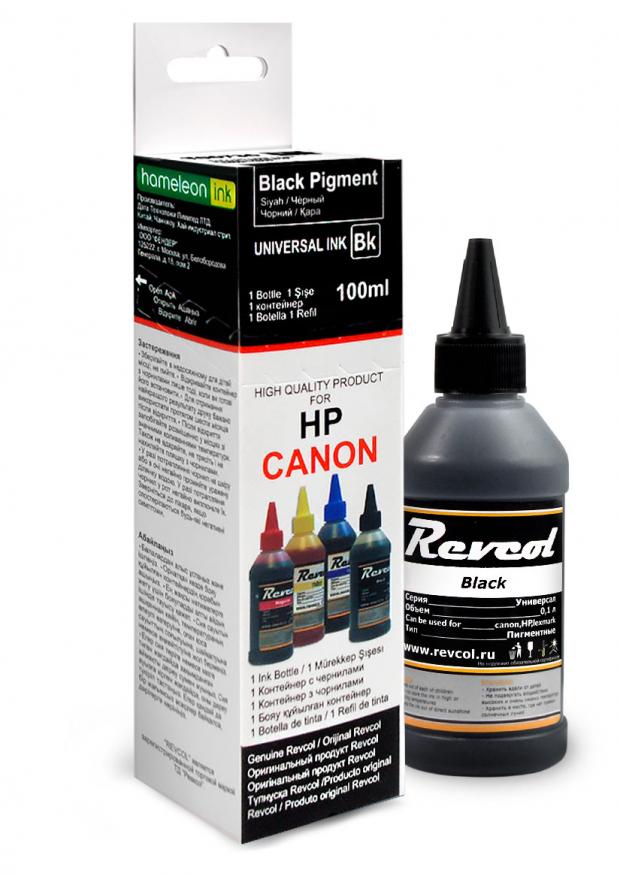 Чернила Revcol для HP Canon Black Pigment, 100 мл