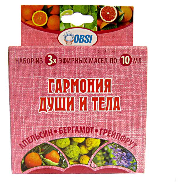 

Набор масел OBSI Гармония души и тела, 3 х 10 мл