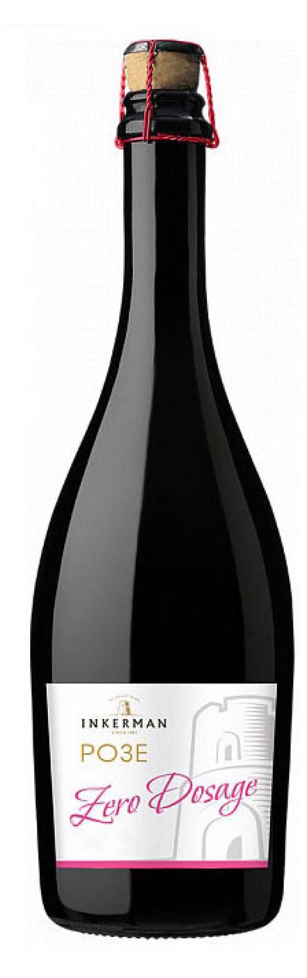 Игристое вино Inkerman Rose Zero Dosage розовое брют Россия 075 л 618₽