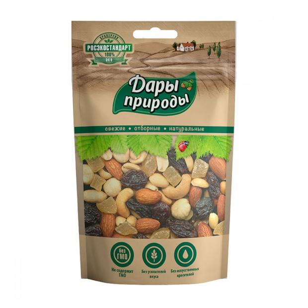 Коктейль Дары природы Смесь орехов арахиса и цукатов, 150 г