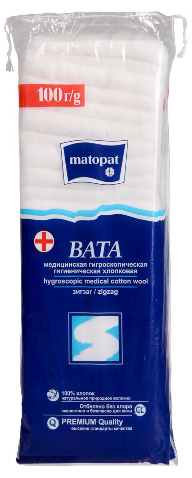 

Вата медицинская гигроскопическая гигиеническая нестерильная Matopat, 100 гр