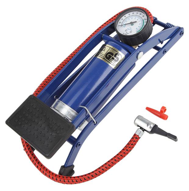 Насос ножной Bike Parts JC902C Универсальный с манометром, 55х120 см