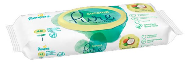 Влажные салфетки детские Pampers Pure Protection Coconut, 42 шт