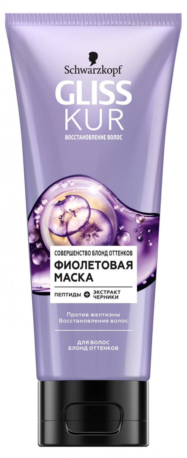 Маска для волос Gliss Kur Совершенство блонд оттенков фиолетовая, 200 мл