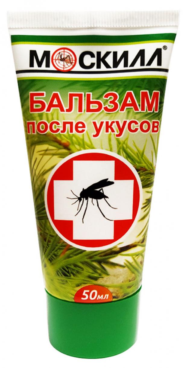 Бальзам после укусов комаров Москилл, 50 мл бальзам охлаждающий для ног с экстрактами трав с дозатором 450 мл