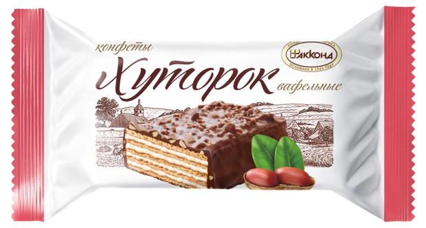 Конфеты вафельные АККОНД Хуторок арахисовые, вес