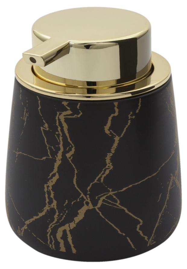 

Диспенсер для мыла Marble Black доломит, 9х12,7 см