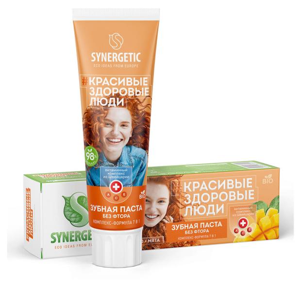 Зубная паста Synergetic комплекс формула 7в1, 100 г