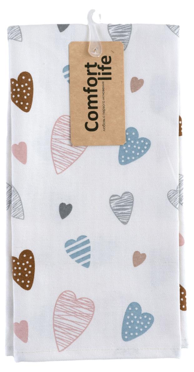 

Полотенце кухонное Comfort Life мягкое Сердечки, 46х60 см