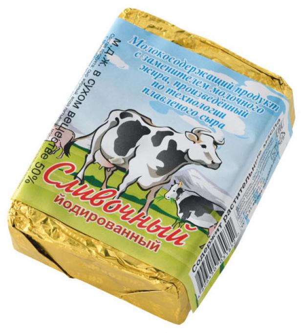 Сырный продукт плавленый Снеговичок молокосодержащий Сливочный йодированный 50% ЗМЖ, 90 г