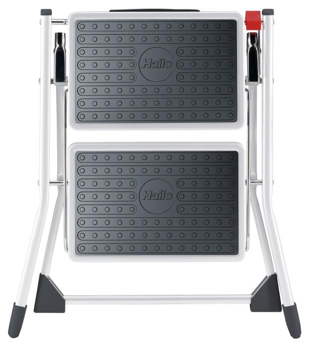 Стремянка двухступенчатая Zalger MINI с резиновым ковриком