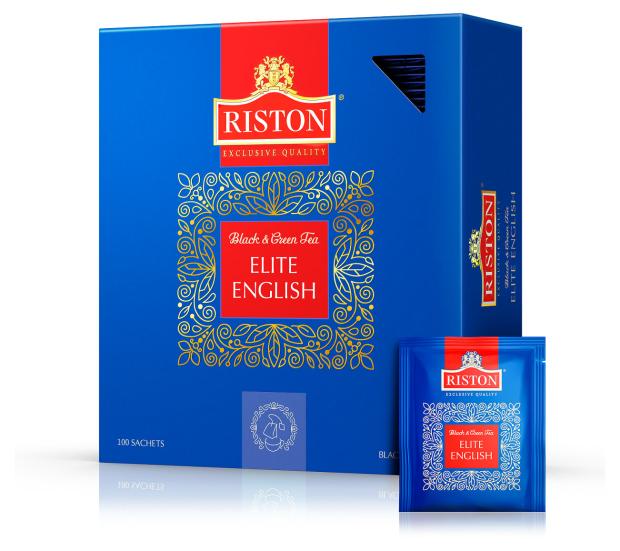 Чай черный и зеленый RISTON Elite English, 100х2 г чай черный азерчай с бергамотом листовой 50 г