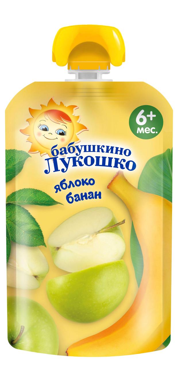 

Пюре Бабушкино Лукошко яблоко банан с 6 мес, 90 г