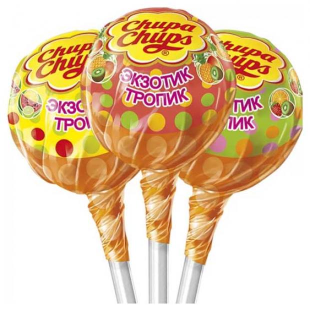 Леденец на палочке Chupa Chups Экзотик-Тропик, 12 г карамель чупа чупс тропик экзотик 12 г