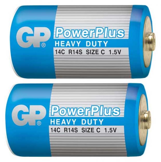 

Батарейка С GP Power Plus R14, 2 шт