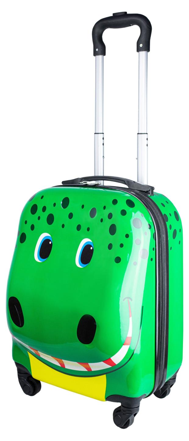 Чемодан детский пластиковый Proffi Travel Крокодил 4 колеса