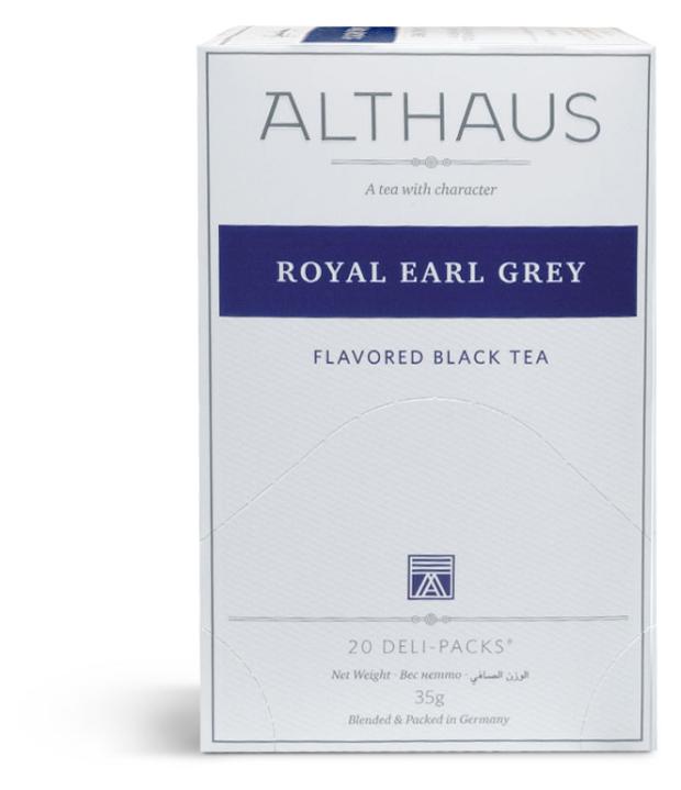 Чай черный Althaus Royal Earl Grey в пакетиках, 20х1,75 г чай зелёный althaus sencha senpai в пакетиках 20x1 75 г