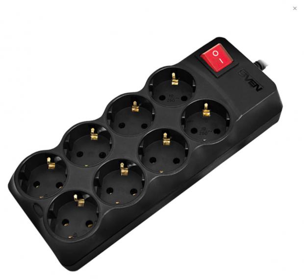 

Сетевой фильтр SVEN Optima Pro 8 розеток черный, 1,8 м