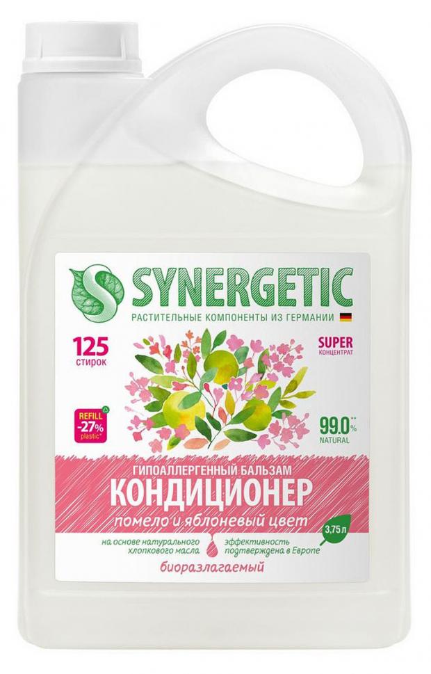 Бальзам-кондиционер для стирки Synergetic Помело и яблоневый цвет, 3,75 л