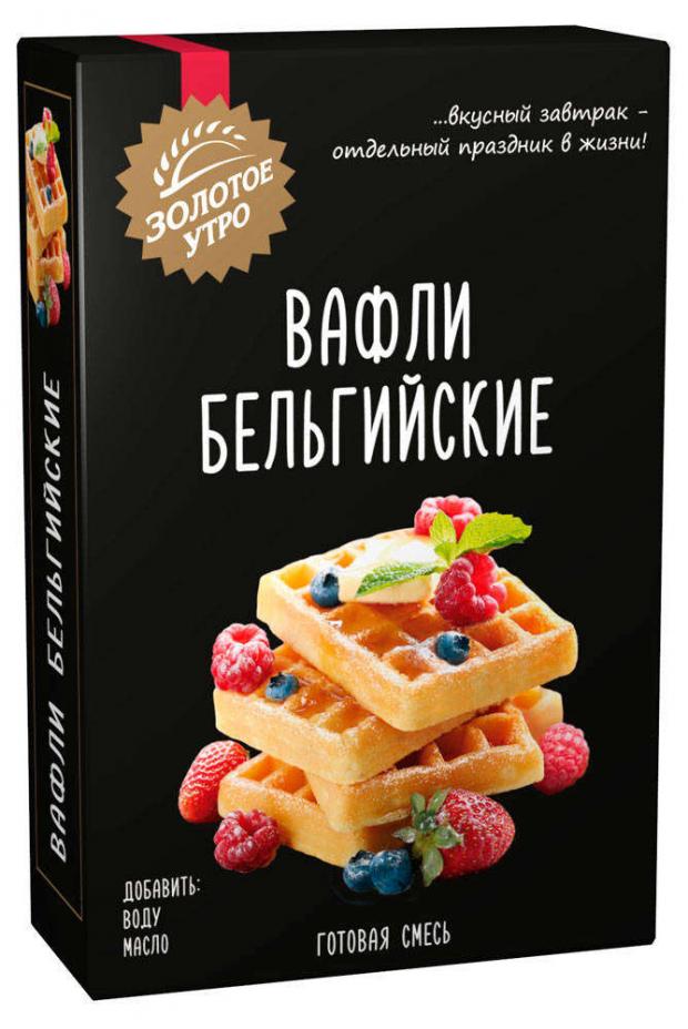 Смесь для выпечки Золотое Утро вафли бельгийские, 400 г