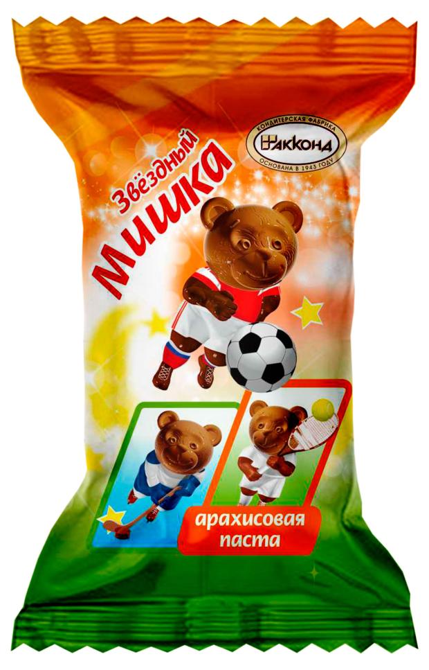 Конфеты АККОНД Звездный мишка с арахисовой пастой, вес