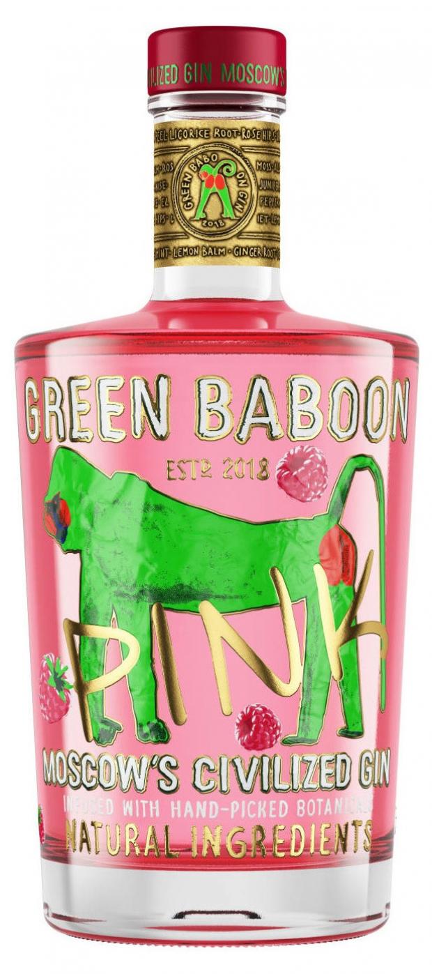 Джин Green Baboon Pink Россия, 0,5 л джин gin lockwood blooming pink россия 0 5 л