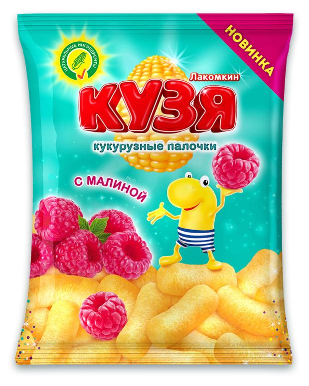 

Кукурузные палочки Кузя Лакомкин с малиной, 100 г