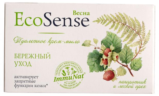 Крем-мыло туалетное Весна Ecosense Папоротник и лесной орех, 90 г