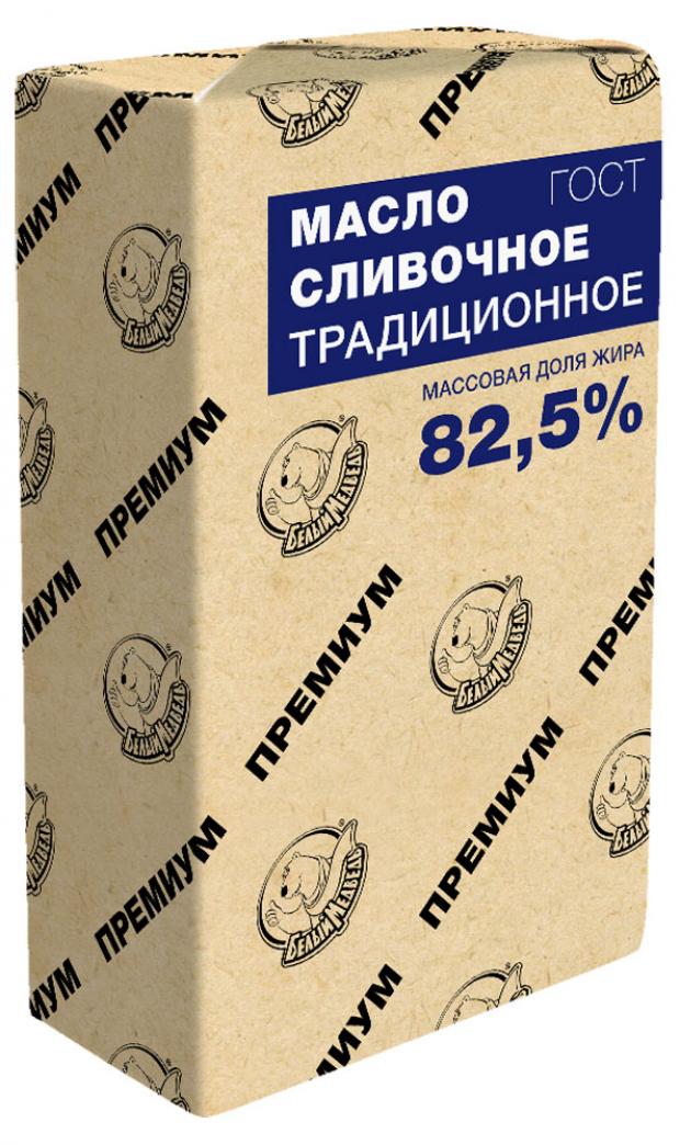 Масло сливочное Белый Медведь Премиум Традиционное 82,5% БЗМЖ, 380 г