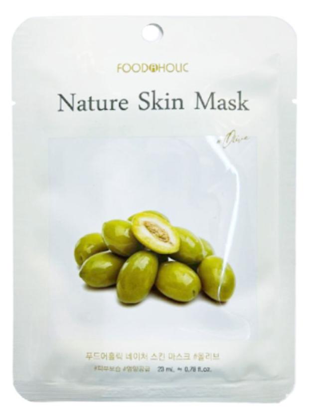 Маска тканевая для лица FoodaHolic Nature Skin с экстрактом оливы, 23 мл