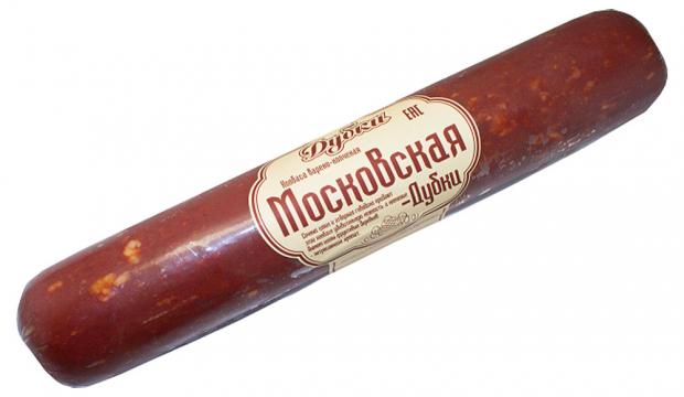 Колбаса варено-копченая Дубки Московская (0,3-0,7 кг), 1 упаковка ~ 0,5 кг