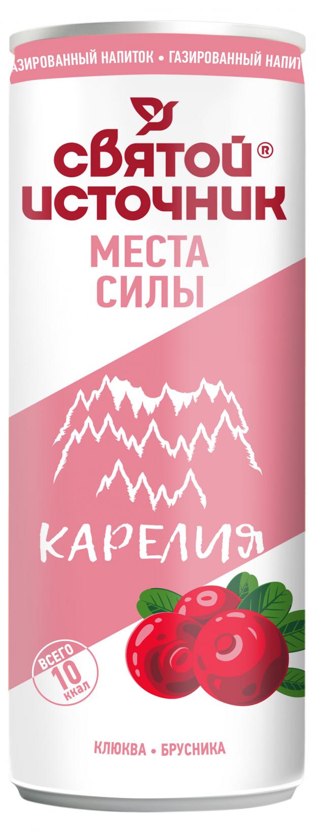 

Вода питьевая «Святой Источник» Места силы Карелия газированная с ароматом клюквы и брусники, 330 мл