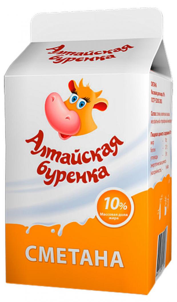 Сметана Алтайская буренка 10% БЗМЖ, 450 г