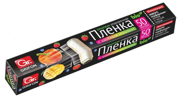 

Пленка пищевая Grifon с перфорацией через 40 см, 29см*50м