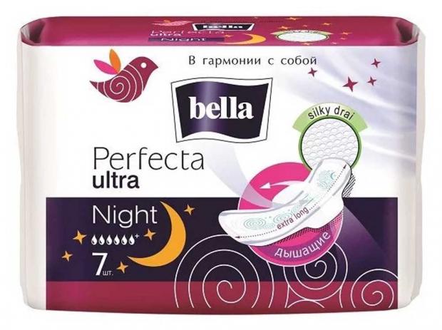 

Прокладки гигиенические Bella Perfecta Ultra Night супертонкие 2 мм, 7 шт