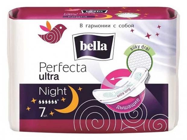 Прокладки гигиенические Bella Perfecta Ultra Night супертонкие 2 мм, 7 шт