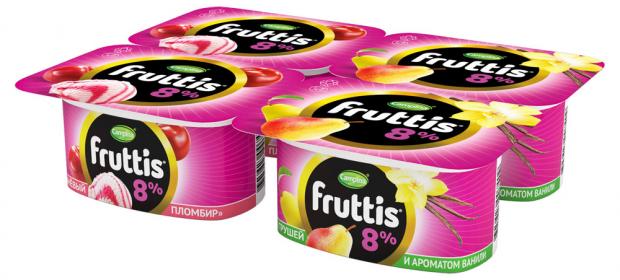 

Продукт йогуртный Fruttis пастеризованный груша-ваниль 8%, 115 г