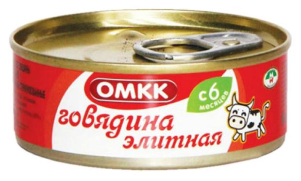 Пюре говядина элитная Оршанский МКК, 100 г