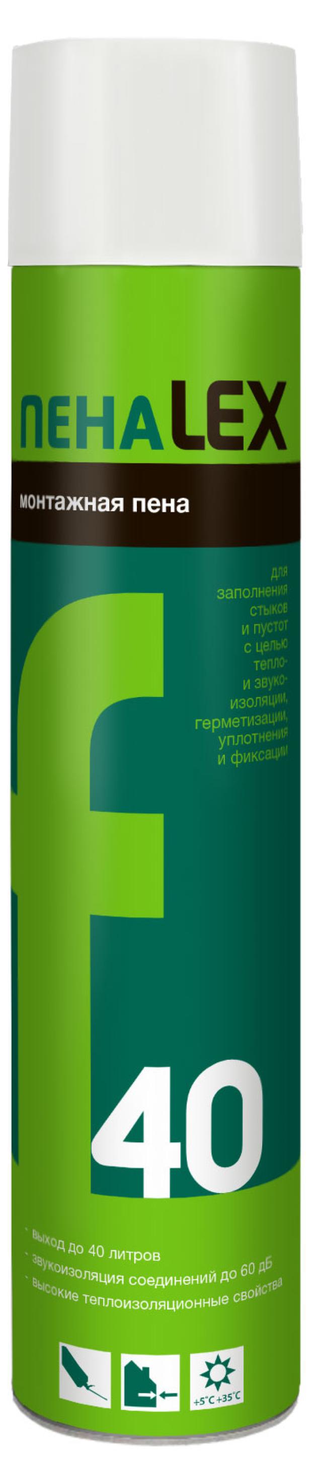 

Пена монтажная LEX 10226 полиуретановая F40, 600 мл