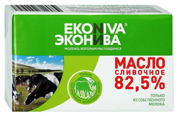 Масло сливочное ЭкоНива Традиционное 82,5% БЗМЖ, 180 г