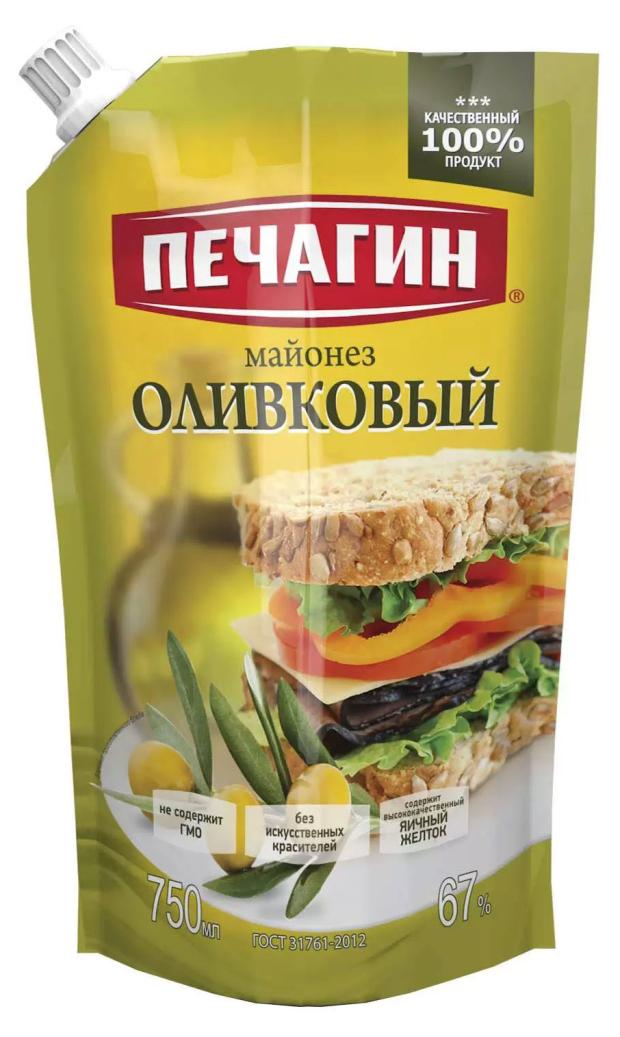 Майонез Печагин оливковый 67%, 750 г