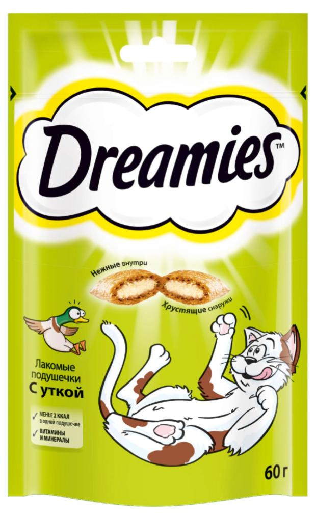 

Лакомство для кошек Dreamies подушечки с уткой, 60 г