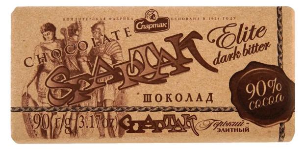 

Шоколад Спартак горький 90%, 85 г