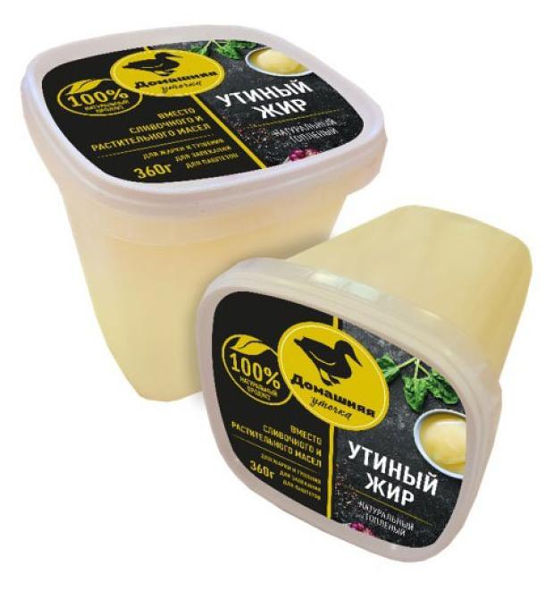 Жир утиный Домашняя уточка топленый 1 сорт замороженный, 360 г