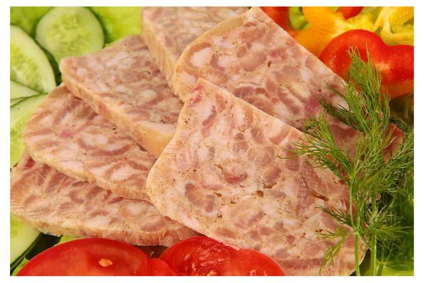 Мясо свиных голов пресованное Козелки (0,7-1 кг), 1 упаковка ~ 0,85 кг