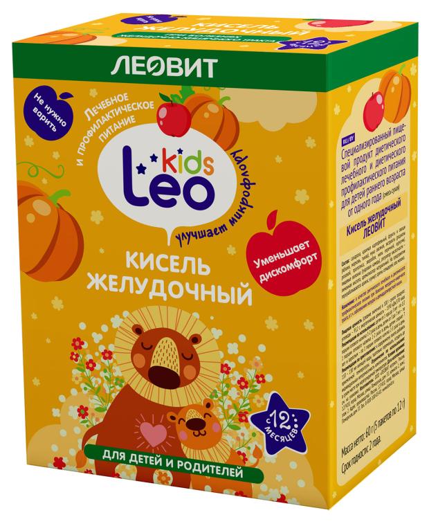 

Кисель Леовит Leo Kids Желудочный с 12 мес., 5х12 г