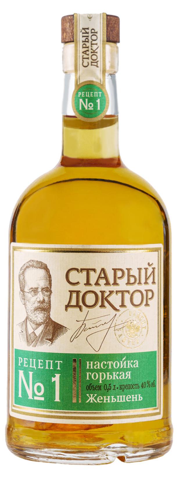 Настойка горькая Старый доктор Рецепт 1 женшень Россия, 0,5 л