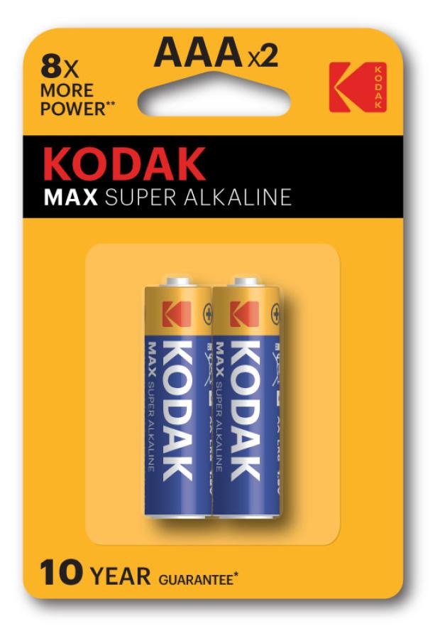 Батарейки Kodak LR03-2BL MAX SUPER Alkaline ААA, 2 шт