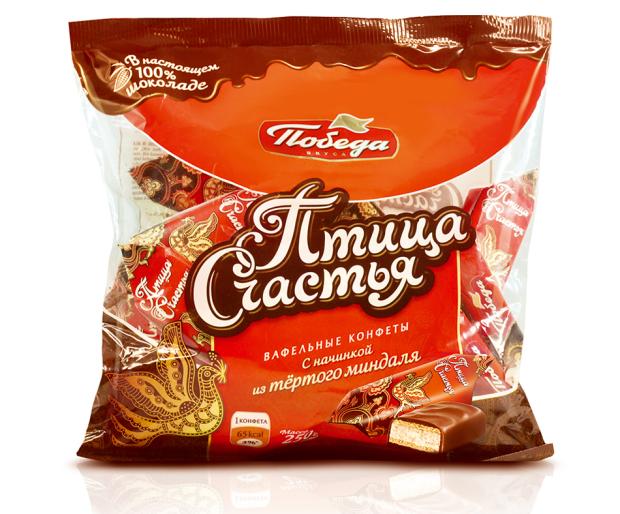 Конфеты Победа Вкуса Птица Счастья вафельные, 250 г